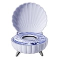 thumbnail image 4 of Wartleves Barra de sonido estéreo portátil con Bluetooth y diseño de conchas marinas deslumbrantes y coloridos con altavoz, luz ambiental, reproductor de música MP3 colorido, 4 of 6