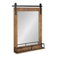 thumbnail image 1 of Kate and Laurel Cates Farmhouse Vertical Mirror with Shelf, 24 x 31, Rustic Brown, Decorative Rustic Wall Mirror with Functional Shelf for Storage and Display, 1 of 9