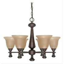 Nuvo 60/2415 Mericana Chandeliers 25in Old Bronze Amber Water 6-light