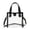 Black#0904-62, variant on DIY Clear Tote Bag Kit 20x20x13cm - Adjustable Strap Handbag with Screw Assembly for Party and Travel Black