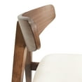 thumbnail image 6 of Noble House Marten Indoor Fabric Upholstered Wood Counter Stools, Set of 2, Light Beige, 6 of 8