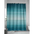 thumbnail image 5 of Turquoise Ombre Shower Curtain, Modern Abstract Art Gradient Waterproof Shower Curtain Set with 12 Hooks Lightweight Washable Fabric Shower Curtains for Bathroom 72x84 Inches, 5 of 6