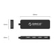 thumbnail image 1 of Concentrador Usb Adaptador OTG de OTG de ORICO FL01 4 PORT USB 2.0 HUB 2.0 para computadora portátil Hugtrwg Para estrenar, 1 of 3