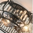 thumbnail image 5 of KPIBEST 18.5'' Flush Mount Caged Ceiling Fan with Remote Control, Farmhouse Rustic Low Profile Small Vintage Enclosed Ceiling Fan Lighting Fixture Bedroom Dining Room, 5 of 11