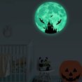 thumbnail image 2 of Halloween Wall Sticker PVC Pumpkin Castle Bat Luminous Moon Sticker Wall Decor, 2 of 10