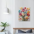 thumbnail image 3 of FLORID Framed Colorful Floral Canvas Wall Art Flowers Rose Wildflowers painting Wall Decor Artwork Modern Botanical Picture paints Poster Prints Ready to Hang (Floral, Framed), 3 of 4