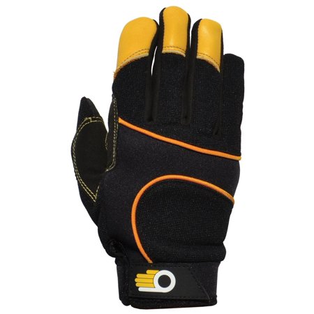 Work Gloves For Men, Medium Waterproof Cowgrain Leather Best Mens Work (Best Thorn Proof Gloves)