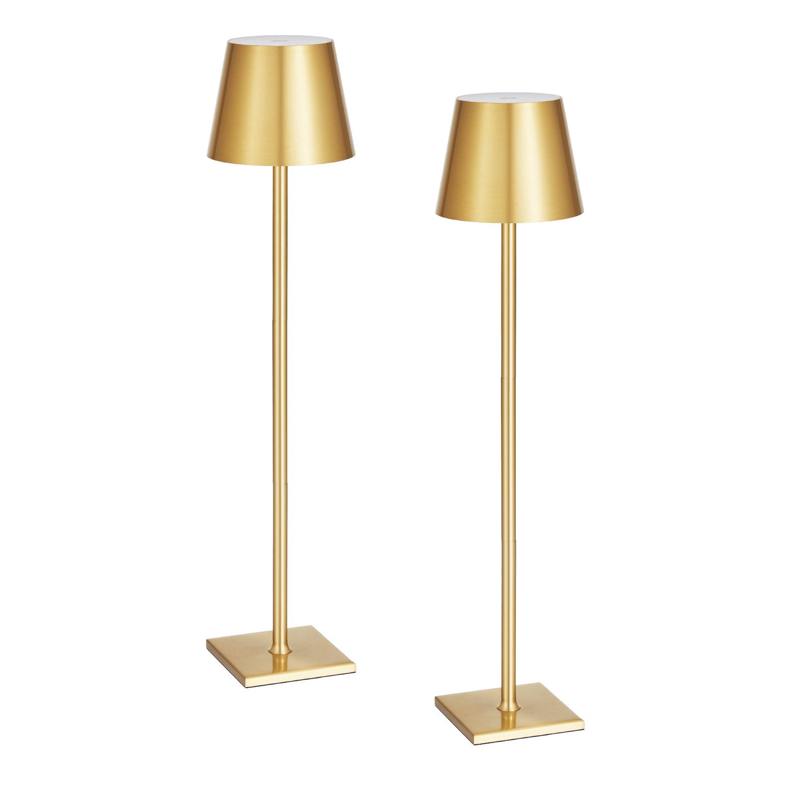 Cordless Table Lamp 2-Pack 5200mAh Rechargeable Battery Desk Lamp Stepless Dimming 10%-100% 3 Color Temperatures 3 Heights Detachable for Bottle Decor Gold