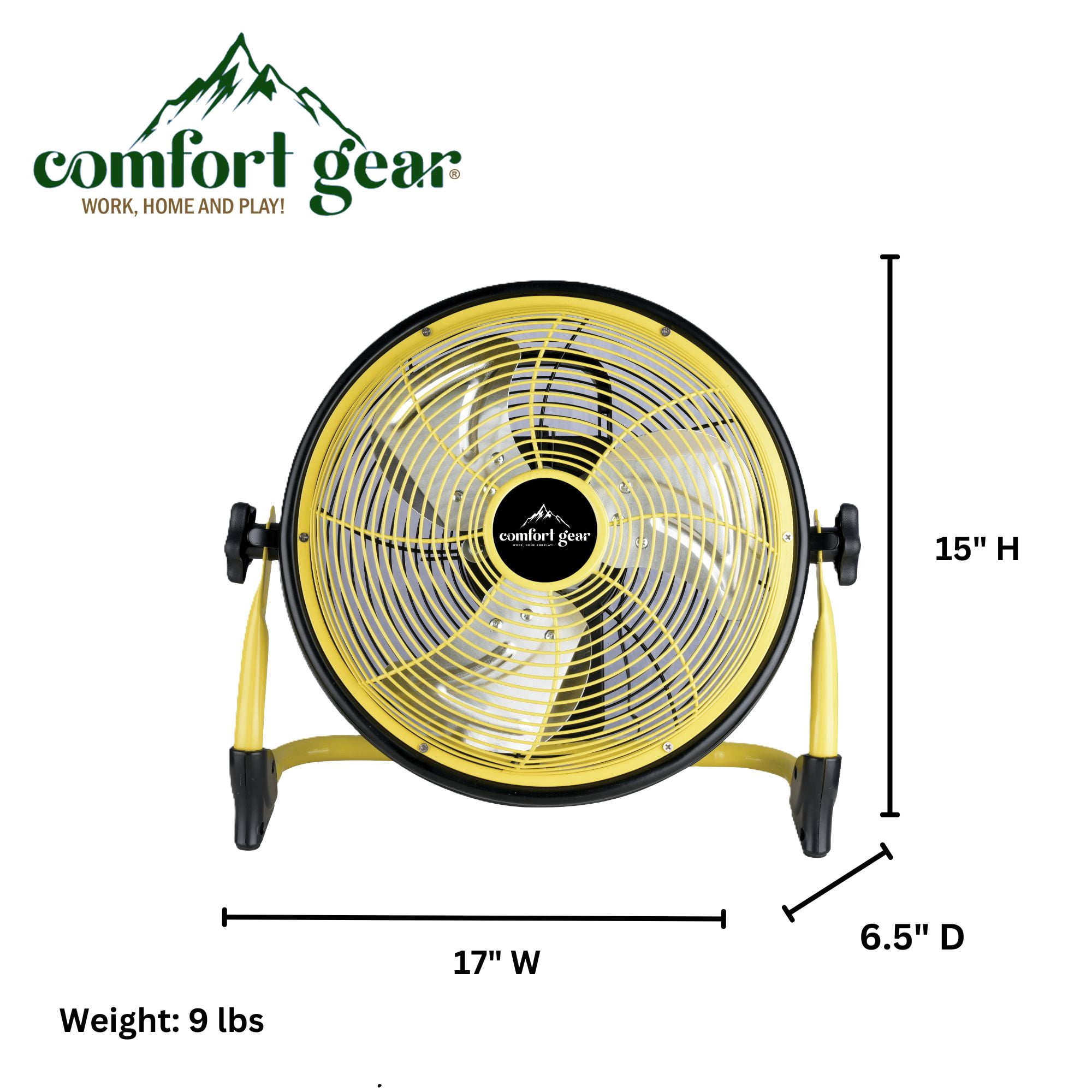 Comfort Gear Seasons Comfort 12" High Velocity Fan with Rechargable Battery