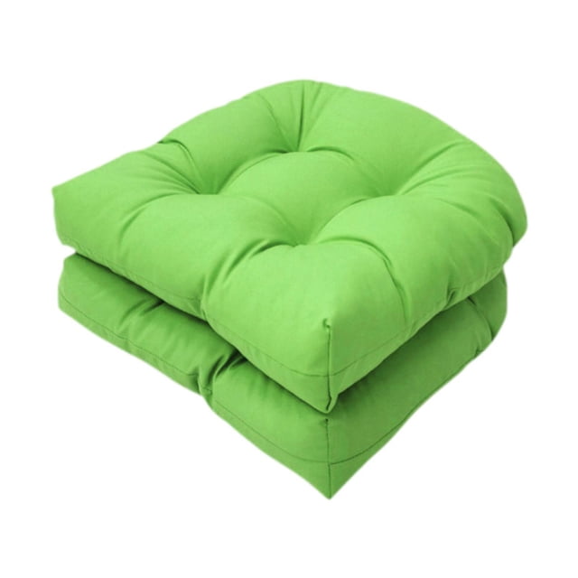 Cojines de Asiento de Patio Colamx de Mimbre Juego de 2 Verde