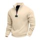 thumbnail image 2 of Ceisia Men Slim Fit Fashion Solid Color Long Sleeve Stand Collar Gift Zipper Casual Daily Party Wear Shirt Top, 2 of 8