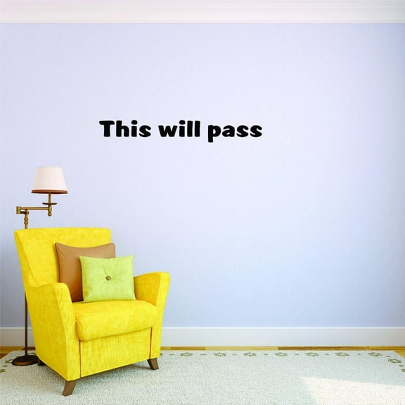 Custom Decals This Will Pass Wall Art Size: 10 X 36 Inches Color: Black