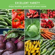 15 Pack Vegetable Garden Seed Collection - Non-GMO Heirloom Full Sun Annuals