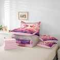 thumbnail image 6 of Feelyou Girly Cute Axolotl Bedding Comforter Set 7pcs for Kids, Romantic Pink Rose Queen Bedding Sets, Dreamy Fairy Tale Reversible Queen Sheet Sets, Super Cozy Room Decor, 6 of 8