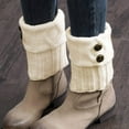 thumbnail image 3 of 3 Pairs Womens Short Boots Socks Crochet Knitted Boot Cuffs Leg Warmers Socks, 3 of 12