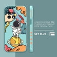 thumbnail image 3 of Case For Oneplus 5 6 9 9R 8 8T 7 7T A3 2 2V NORD 3 2 Lite Pro Simple Liquid Silicone Case Cute Cartoon Spaceman Astronaut, 3 of 5