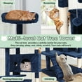 thumbnail image 6 of 70" Cat Tree Cat Condo Cat Trees and Towers Multi-Level Activity Center Cat Playhouse with Sisal Scratching Posts & Perch for Kittens, Easy to Assemble, Navy Blue, 6 of 8