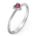 thumbnail image 3 of Heart Birthstone Ring - Ruby (July), 3 of 6