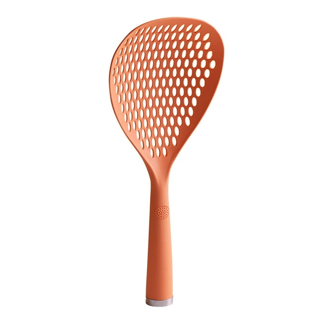 HBFAGFB Kitchen Supplies Noodle Spoon with Mesh Can Stand Easy to Clean Durable Tableware Orange