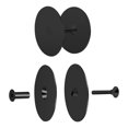 thumbnail image 2 of Juego de 4 Placas para Orificio de Puerta, Placa para Cerrojo Redondo de 2-5/8 Pulgadas de Diámetro, Placa para Orificio de Pomo de Puerta, Color Negro., 2 of 5