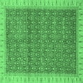 thumbnail image 1 of Ahgly Company Indoor Square Abstract Emerald Green Modern Area Rugs, 5' Square, 1 of 4