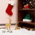 thumbnail image 6 of 2Pcs Gold Christmas Reindeer Decor, Standing Sitting Deer Figurines, Mini Reindeer Statues Sculpture, for Indoor Home Cabinet Mantle Table Top Christmas Decorations, 6 of 15