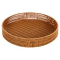 thumbnail image 2 of flameer Rattan Wicker Storage Basket Home Decor Entryway Dinner Table Handwoven Tray Round L, 2 of 8