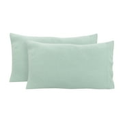 Mainstays Jersey Extra Soft Pillowcase Set, Standard/Queen, Classic Mint, 2 Pcs