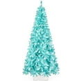 thumbnail image 6 of 7.5FT Prelit Blue Christmas Tree, Full Xmas Pine Tree with 1300 Branch Tips 400 Cold Warm Light for Holiday Indoor Outdoor Decoration, 6 of 14