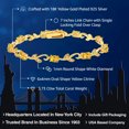 thumbnail image 2 of Gem Stone King 18K Yellow Gold Plated Silver Oval Citrine and White Diamond Greek Vine Tennis Bracelet for Women | 3.73 Cttw | Gemstone Birthstone | 7 inch | Fine Jewelry Gifts for Her Mom Women Wife, 2 of 5