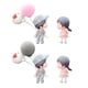 thumbnail image 2 of 2 piezas de decoraciones para tablero de automóvil, figuras multifunción, accesorios para automóviles Muñeca pareja gris, 2 of 3