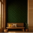 thumbnail image 2 of S4Sassy Peel and Stick Wall Covering, Tribal Geometric Print Removable - Asian Style Walls Mural, Instant Wall Makeover for Bathroom, Closet Interior - Self-Adhesive Wallpaper Vinyl - Green, 25"x120", 2 of 9