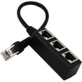 thumbnail image 2 of Cable adaptador Ethernet de red de 1 a 3 puertos, divisor de cable de red, cable de extensión Ethernet de uno a tres Afortunado Sencillez, 2 of 2