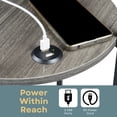 thumbnail image 4 of Designs2Go Simon Three-Tier End Table with USB Ports in Gray Wood Finish, 4 of 12