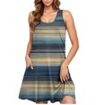 thumbnail image 5 of Uaswgudfs Women’s Sleeveless Striped Midi Dress - Vertical Pattern Tank Sundress for Summer with Functional Pockets & Casual Resort Flowy Style, 5 of 5