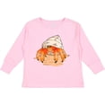 thumbnail image 3 of Inktastic Cute Hermit Crab on Beach Boys or Girls Long Sleeve Toddler T-Shirt, 3 of 5