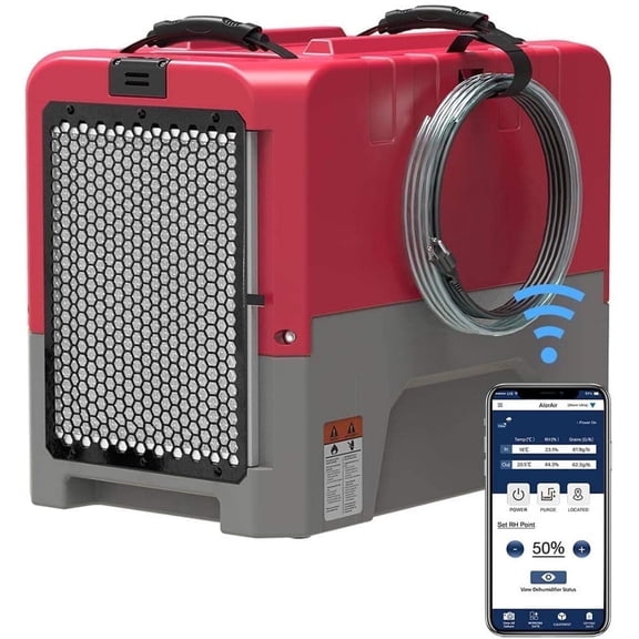 ALORAIR Storm LGR Extreme Smart WiFi Commercial dehumidifiers with Pump, 180 PPD at AHAM, 5 Years Limited Warranty, cETL Listed, Memory Starting, Water Damage Restoration, Crawlspace and Basement