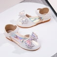 thumbnail image 6 of NOKIO Girls' Princess Sandals Girls' Rhinestone Princess Sandals Girls Baby Princess Shoes Star Sequin Rhinestone Bow Sandals Dancing Shoes Pearl Bling Shoes Single Kids Shoes, 6 of 9