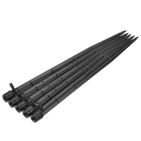 Uxcell Adjustable 360 Degree Drip Emitters 280mm Black for 1/4" Irrigation Tube Hose 5 Pack