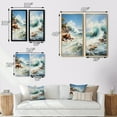thumbnail image 4 of Designart "Beach Photo Coastal Euphony IV" Coastal Beach Wall Art Set Of 2 - Teal Beach Gallery Wall Set For Home Decor, 4 of 7