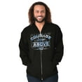 thumbnail image 3 of Courage From Above Religious Jesus Zip Up Hoodie Men's Women's Brisco Brands M, 3 of 6
