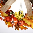thumbnail image 3 of Guirlande de Citrouilles et Feuilles d'Érable Simulées d'Automne, Baies Rouges, Mariage, Décoration Murale pour la Maison, Fournitures Festives, Accessoire Photo pour l'Halloween, Noël, Action de Grâce, Décoration de Porte, Linteau, Fenêtre, 3 of 9