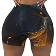 thumbnail image 2 of Xecao Glowing Snake Dark Forest Print Workout Shorts for Women Soft Smooth Gym Yoga Scrunch Active Tennis Workout Running Shorts-Medium, 2 of 8