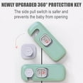 thumbnail image 6 of 5 PCS Child Proof Refrigerator Lock,  Fridge Locks for Kids with Sticky Adhesive Pads, Child Safety Locks for Doors, RV Refrigerator, Oven Lock Child Safety Baby Cabinet Locks - Green Updated, 6 of 13