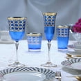 thumbnail image 4 of HOMEHUT Cobalt Blue Champagne Flutes with Gold Rings, Set of 4, 4 of 4