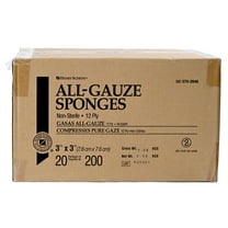 Henry Schein 200-Count First Aid Gauze Pads 3" x 3" - 20 Packs