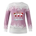 thumbnail image 3 of Luxalzxs Christmas Sweatshirts for Women Red Wine Glass Graphic Ugly Sweaters Tops Casual Long Sleeve Crewneck Pullover Sweatshirt, 3 of 3
