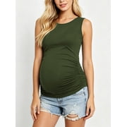 Women's Maternity Tops Clothes Sleeveless Pregnancy T Shirts