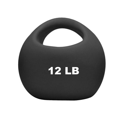 Cando One Handle Medicine Ball - 12 Lb - Black - 10-3296