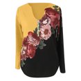thumbnail image 5 of Buigttklop Womens Tops 2024 Women Casual Tops Shirt Ladies V Neck Floral Print Loose T-Shirt Blouse Tee Top, 5 of 6